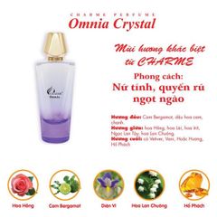 Nước Hoa Nữ Charme Omnia Crystal 75ml - Hương Dầu EDP Ngọt Ngào, Tươi Mát, Lưu Hương Lâu 7-12h, Quà Tặng Phái Đẹp