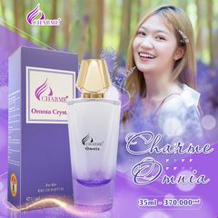 Nước Hoa Nữ Charme Omnia Crystal 75ml - Hương Dầu EDP Ngọt Ngào, Tươi Mát, Lưu Hương Lâu 7-12h, Quà Tặng Phái Đẹp