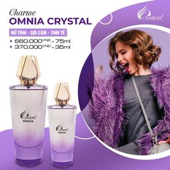 Nước Hoa Nữ Charme Omnia Crystal 75ml - Hương Dầu EDP Ngọt Ngào, Tươi Mát, Lưu Hương Lâu 7-12h, Quà Tặng Phái Đẹp