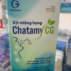 Xịt Họng Chatamy CG Chính Hãng - Giải Quyết Đau Rát Họng, Viêm Amidan & Ho Kích Ứng - Hỗ Trợ Tốt Cho Trẻ Em & Người Lớn 20ml