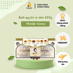 Bánh Quy Bơ Nhân Matilde Vicenzi Ý 690g - Hương Vị Ngọt Ngào Tan Chảy, Bánh Kẹo Cao Cấp Không Chất Bảo Quản