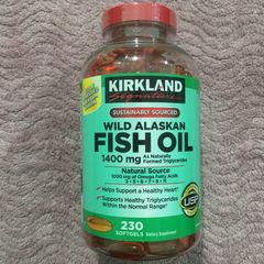 Dầu Cá Wild Alaskan Omega-3 1400mg Kirkland - 230 Viên Hỗ Trợ Tim Mạch & Tăng Cường Chức Năng Não Bộ