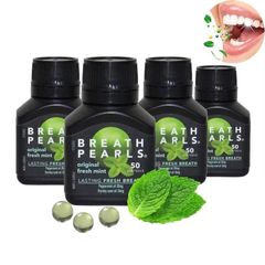 Viên uống thơm miệng Breath Pearls 50 viên - Thực phẩm chức năng giữ hơi thở tươi mát, tự tin giao tiếp hàng ngày