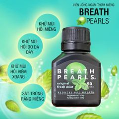 Viên uống thơm miệng Breath Pearls 50 viên - Thực phẩm chức năng giữ hơi thở tươi mát, tự tin giao tiếp hàng ngày