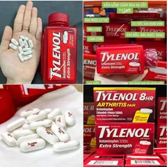 Viên uống giảm đau Tylenol Extra Strength 500mg - Giảm đau nhanh, hạ sốt hiệu quả từ Mỹ - Thực phẩm chức năng uy tín