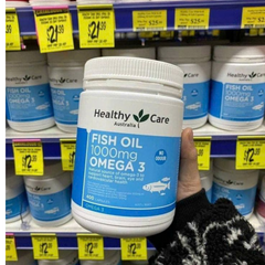 Viên Uống Dầu Cá Fish Oil 1000mg Omega 3 Healthy Care 400 Viên - Hỗ Trợ Sức Khỏe Tim Mạch và Cải Thiện Chức Năng Não Bộ