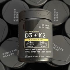 Viên uống K2 + D3 Sports Research 160 viên - Hỗ trợ xương chắc khỏe và tăng cường hấp thu canxi hiệu quả