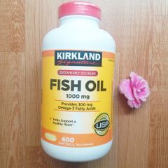 Viên uống Dầu cá Kirkland Signature 1000mg 400 Viên - Bổ dưỡng Tim mạch và Cải thiện Sức khỏe
