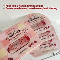 Set 10 mặt nạ Banobagi dưỡng sáng & chăm da mụn (hồng) – giảm mụn, dịu da