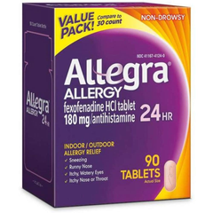 Viên Uống Chống Dị Ứng Allegra Allergy 24h - Giảm Triệu Chứng Dị Ứng Nhanh Chóng, Không Gây Buồn Ngủ, Hộp 90 Viên