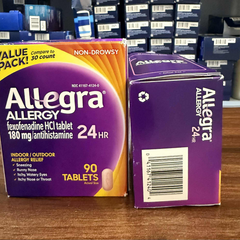 Viên Uống Chống Dị Ứng Allegra Allergy 24h - Giảm Triệu Chứng Dị Ứng Nhanh Chóng, Không Gây Buồn Ngủ, Hộp 90 Viên