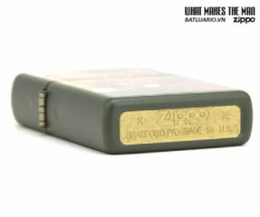 Bật Lửa Zippo 28471 - Buck Green Matte Lighter, Đen Duy Nhất Cho Fan Zippo, Quà Tặng Hoàn Hảo