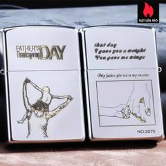Bật Lửa Zippo 250 Khắc Ngày Của Cha - Quà Tặng Ý Nghĩa Cho Chồng, Bố - Hàng Chính Hãng Zippo 250.FATHERDAY04