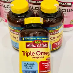 Viên uống triple Omega 3-6-9 Nature Made 74 viên, hỗ trợ tim mạch, trí não