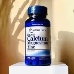 Viên uống bổ sung Calci-Mg-Zn Puritan’s Pride - Hỗ trợ chắc xương, 100 viên, cải thiện sức khỏe xương khớp hiệu quả