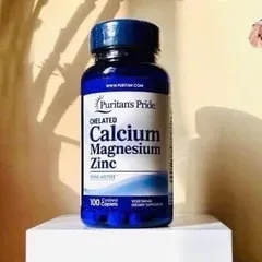 Viên uống bổ sung Calci-Mg-Zn Puritan’s Pride - Hỗ trợ chắc xương, 100 viên, cải thiện sức khỏe xương khớp hiệu quả