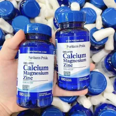 Viên uống bổ sung Calci-Mg-Zn Puritan’s Pride - Hỗ trợ chắc xương, 100 viên, cải thiện sức khỏe xương khớp hiệu quả