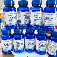 Viên uống bổ sung Calci-Mg-Zn Puritan’s Pride - Hỗ trợ chắc xương, 100 viên, cải thiện sức khỏe xương khớp hiệu quả