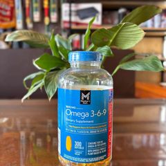 Viên uống Omega 3-6-9 Member's Mark 1600mg 300 viên - Tăng cường sức khỏe tim mạch & não bộ, hỗ trợ trí nhớ hiệu quả