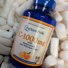 Viên uống Vitamin C Puritan’s Pride 100 viên - Tăng cường miễn dịch, chống oxy hóa, bảo vệ sức khỏe và làn da hiệu quả.