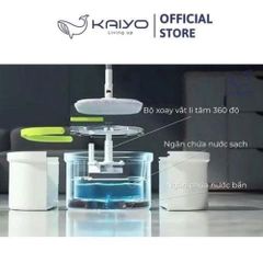 Cây Lau Nhà Thông Minh Kaiyo KM51_MINT - Tách Nước Bẩn & Nước Sạch, Tiết Kiệm Nước, Màu Xanh Mint, Dễ Dàng Sử Dụng