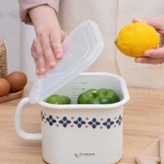 Nồi Đa Năng Tráng Men Sứ Kaiyo Dáng Vuông 16cm - Bếp Từ, Lẩu Mini, Thiết Kế Sang Trọng, An Toàn Sử Dụng.