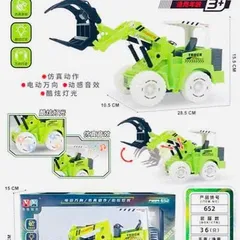 Đồ Chơi Xe Máy Xúc 652 Excavator - Toy Mô Phỏng Lấy Gỗ Có Đèn Âm Thanh Sinh Động Cho Trẻ Em Từ 3 Tuổi Trở Lên