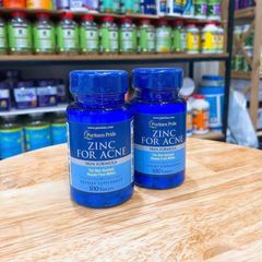 Viên uống Kẽm Puritan’s Pride Zinc 100 viên - Hỗ trợ giảm mụn, cải thiện sức khỏe da, tăng cường miễn dịch, đẹp da tự nhiên