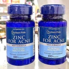 Viên uống Kẽm Puritan’s Pride Zinc 100 viên - Hỗ trợ giảm mụn, cải thiện sức khỏe da, tăng cường miễn dịch, đẹp da tự nhiên