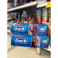 Kem Đánh Răng Oral-B Kids 75ml - Hương Trái Cây Nhẹ Nhàng, Không Cay, Bảo Vệ Răng Cho Trẻ Từ 2 Đến 6 Tuổi