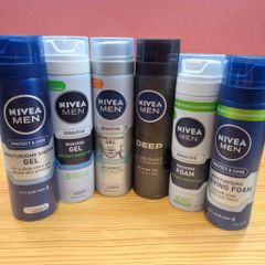 Gel & Bọt Cạo Râu NIVEA MEN - Hỗ Trợ Cạo Sát, Giảm Ma Sát, Dưỡng Ẩm, Hương Nam Tính, Không Kích Ứng, Dùng Hàng Ngày