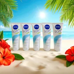 Kem Dưỡng Da NIVEA Soft 75ml - Dưỡng ẩm toàn diện cho mặt, tay và cơ thể, không nhờn rít, phù hợp mọi loại da