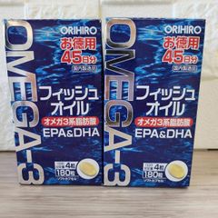 Viên uống Omega 3 Orihiro 180 viên - Hỗ trợ sức khỏe tim mạch và trí não, sản phẩm chiết xuất tự nhiên từ dầu cá chất lượng Nhật Bản