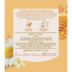 Trà túi lọc Twinings Camomile Mật Ong Vani - Hộp 40 Gói Thảo Mộc Tự Nhiên, Quà Tặng Sức Khỏe Ẩm Thực