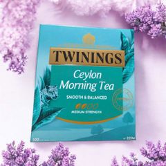 Trà Twinings Ceylon Morning - Hộp Lớn 100 Gói Trà Đen Đậm Đà Khởi Đầu Ngày Mới Tích Cực, Hương Vị Thư Giãn