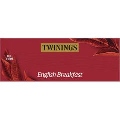 Trà Đen Twinings English Breakfast - Hộp 100 Gói Trà Đậm Vị, Thức Uống Dễ Uống, Trà Anh Quốc Tươi Mới và Năng Lượng