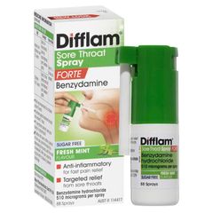 Xịt Difflam Forte 15ml Hỗ Trợ Dịu Nhẹ Cổ Họng, Hương Bạc Hà Tươi Mát - Tiện Lợi 88 Lần Xịt Cho Người Làm Nghề Nói Nhiều