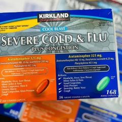 Viên uống hỗ trợ giảm ho, cảm, sốt Severe Cold & Flu 112*168 viên - Giải pháp nhanh chóng cho ngày lạnh giá từ thương hiệu KIRKLAND