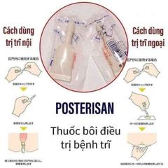 Kem Bôi Trĩ Posterisan Forte Nhật Bản - Giảm Đau Hậu Môn, An Toàn Cho Phụ Nữ Mang Thai, Hỗ Trợ Teo Búi Trĩ - Set 5 Tuýp 2gr