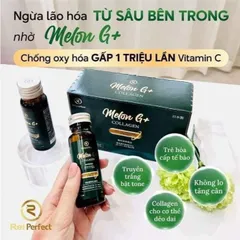 Nước Uống Collagen Melon G+ Reiperfect - Chống Oxi Hóa, Dưỡng Trắng Da, Nhật Bản (10 Lọ x 50ml)