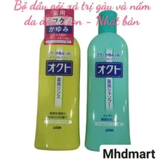 Dầu Gội & Dầu Xả Lion Okuto Nhật Bản - Bộ 2 Chai Giảm Gàu, Khử Mùi, Phù Hợp Với Da Nhạy Cảm