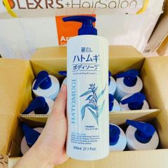 Sữa Tắm Dưỡng Sáng Da HATOMUGI 800ml - Chiết Xuất Hạt Ý Dĩ, Dưỡng Ẩm & Làm Sáng Da Hiệu Quả từ Nhật Bản