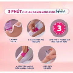 Kem tẩy lông Veet Silk Fresh, Pháp (100ml) cho da nhạy cảm (xanh dương) 403264