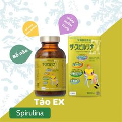 Tảo Vàng Spirulina EX Nhật Bản Cao Cấp - Hỗ Trợ Sức Khỏe Và Làm Đẹp Da - Set 2 Lọ 1000 Viên mỗi lọ