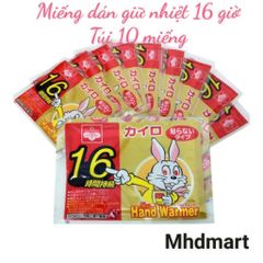 Miếng Dán Giữ Nhiệt Kairo Nhật Bản - Miếng Sưởi Ấm Cơ Thể Nhiệt Độ 63°C, Giữ Ấm Liên Tục 12-16 Giờ, Sử Dụng Khi Thể Thao, Ra Ngoài Lạnh