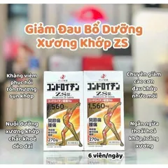 Viên uống hỗ trợ xương khớp Chondroitin ZS Nhật Bản - Cải thiện sự linh hoạt và giảm đau khớp, 270 viên bổ sung sức khỏe xương khớp