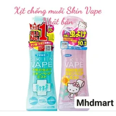 Xịt Chống Muỗi và Côn Trùng Skin Vape Nhật Bản 200ml - An Toàn Cho Trẻ Em Từ 6 Tháng Với Chiết Xuất Tự Nhiên, Độ Ẩm Thích Hợp