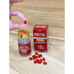 Viên Uống Nhuyễn Thể Super Omega 3 Krill Oil 2000mg - Hỗ Trợ Tim Mạch, Giảm Mỡ Máu, Bổ Sung Omega-3 Từ Tôm Nam Cực [Hộp 60 Viên]