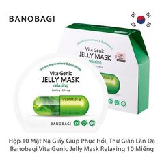Mặt Nạ Dưỡng Da Vita Genic Jelly Mask BANOBAGI Hàn Quốc - Hộp 10 Miếng, Cung Cấp Vitamin Và Dưỡng Ẩm Cho Da Rạng Rỡ