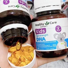 Viên uống DHA Healthy Care High Strength Úc Vị Chanh - Bổ Não, Tăng Cường Trí Nhớ Cho Trẻ Em (60 viên)